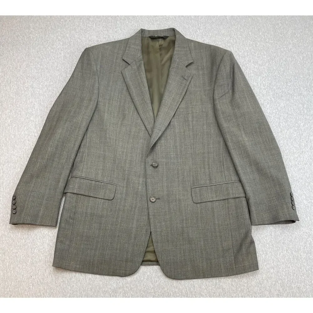 Jos A Bank Suit Mens 43R Glen Plaid Wool Cashmere 2-Button Pants 36x29- 2 Pieces